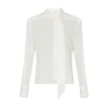 Alexander Mcqueen Georgette Collar Shirt In White