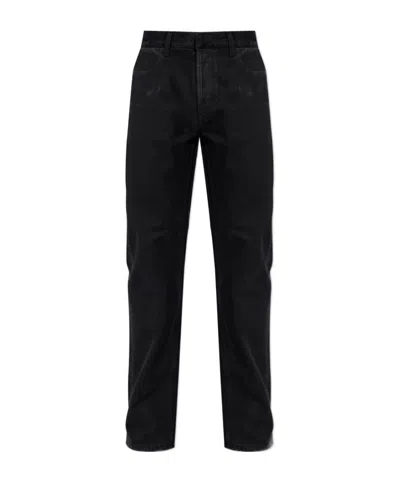 Alexander Mcqueen Ghostwash Mid-rise Straight Jeans In Black