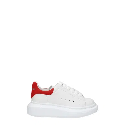 Alexander Mcqueen Gift Ideas Sneakers Kids Men Leather White/red