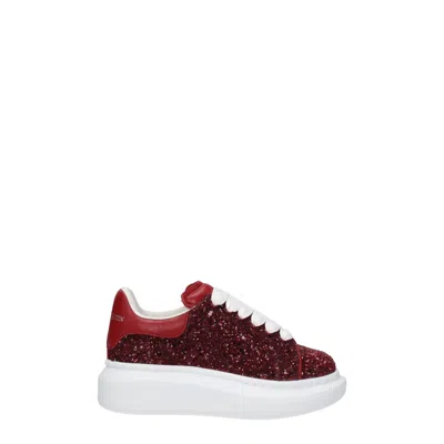 Alexander Mcqueen Gift Ideas Sneakers Kids Womens Glitter Red/carnation