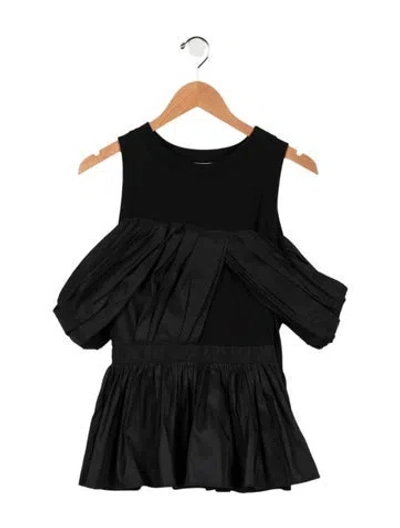 Pre-owned Alexander Mcqueen Kids' Girls Long Sleeveless  Dress In Black