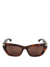 Alexander Mcqueen Sunglasses Cat Eye Tortoiseshell Pattern In Brown