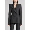 Alexander Mcqueen Crossed Blazer In Black - Dark Grey