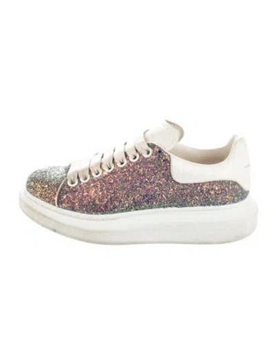 Pre-owned Alexander Mcqueen Glitter Glitter Accents Sneakers In Neutral