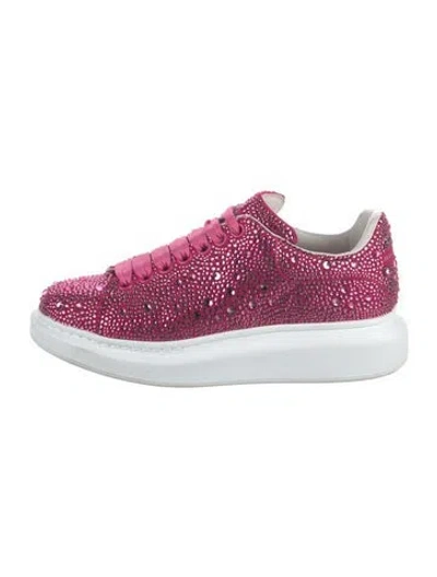 Pre-owned Alexander Mcqueen Glitter Graphic Print Chunky Sneakers In White