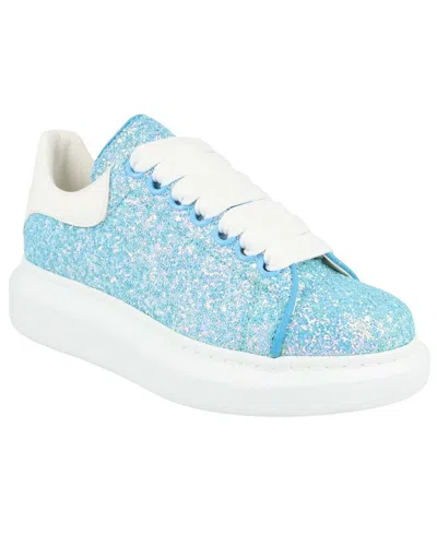 Alexander Mcqueen Glitter Oversized Leather Sneaker In Multi