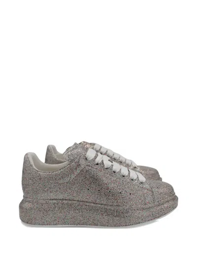 Pre-owned Alexander Mcqueen Glitter Sneaker In Gray