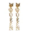 Alexander Mcqueen Pale Gold-finished Logo Pendant Earrings Accessories