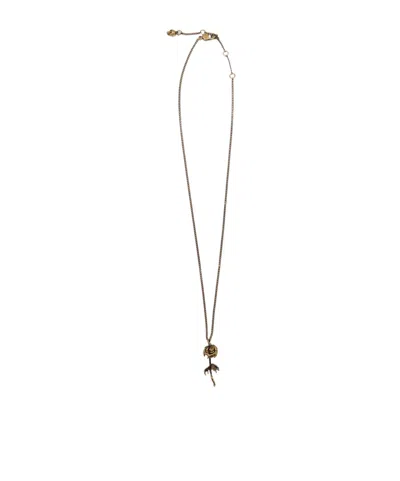 Alexander Mcqueen Gold Brass Necklace