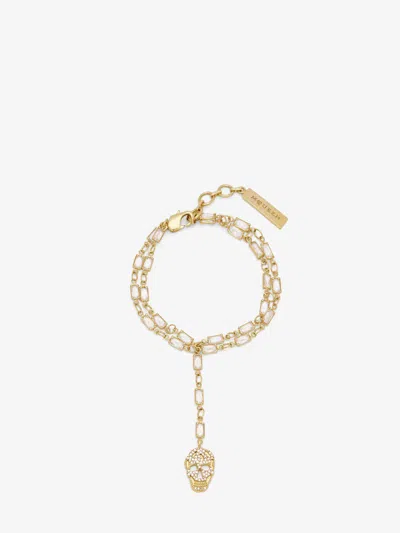 Alexander Mcqueen Gold In Pale Gold-finish
