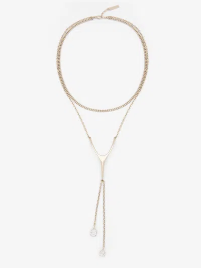Alexander Mcqueen Gold In Pale Gold-finish