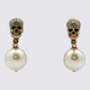 ALEXANDER MCQUEEN GOLD-TONE BRASS EARRINGS