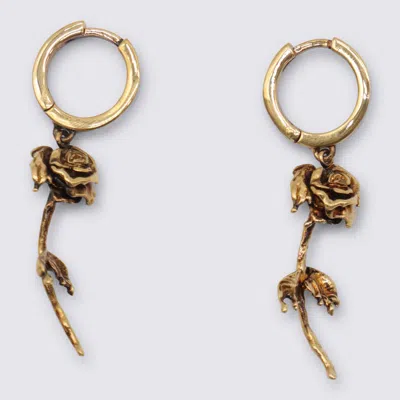 Alexander Mcqueen Gold Tone Metal Earrings