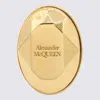 Alexander Mcqueen Antique Gold Metal The Faceted Stone Ring In Golden