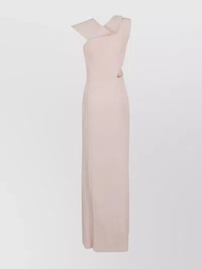 Alexander Mcqueen Gown Evening Asymmetrical Neckline In Pink