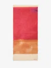 Alexander Mcqueen Gradient Cashmere Stole In Ochre/red