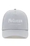 Alexander Mcqueen Logo Printed Baseball Cap In Grigio