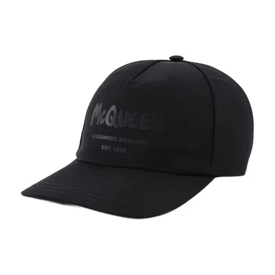 Alexander Mcqueen Graffiti Cap In Black