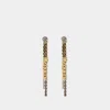 Alexander Mcqueen Graffiti Earring -  - Antic Gold/silver - Metal In Multicoloured