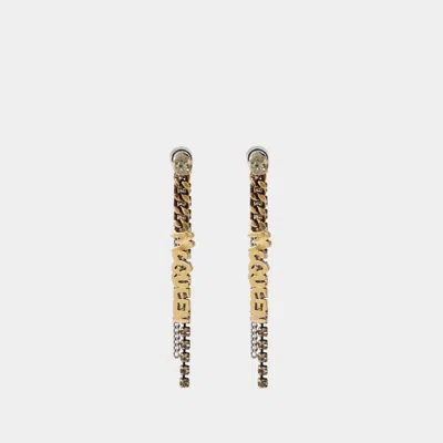 Alexander Mcqueen Graffiti Earring -  - Antic Gold/silver - Metal In Multicoloured