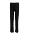 Alexander Mcqueen Graffiti Jacquard-logo Tailored Trousers In Black