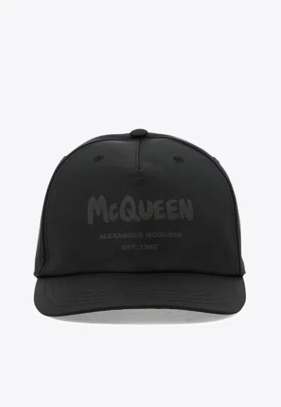 ALEXANDER MCQUEEN GRAFFITI LOGO BASEBALL CAP