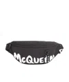 Alexander Mcqueen Graffiti Logo Belt Bag In Black