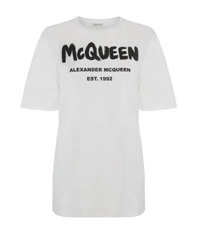 ALEXANDER MCQUEEN ALEXANDER MCQUEEN GRAFFITI LOGO PRINT T-SHIRT