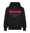 Alexander Mcqueen Graffiti Hoodie In Neutral