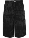 ALEXANDER MCQUEEN GRAFFITI LOGO-JACQUARD SHORTS