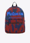 Alexander Mcqueen Graffiti Logo Metropolitan Backpack In Multi