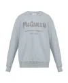 Alexander Mcqueen Graffiti Logo-print Sweatshirt In Gray