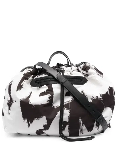 Alexander Mcqueen Graffiti Logo-print Tote Bag In White