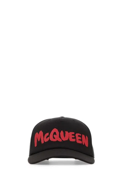 ALEXANDER MCQUEEN GRAFFITI LOGO PRINTED BASEBALL CAP