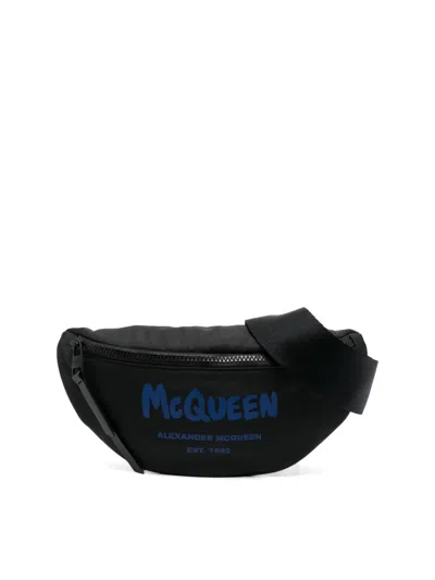 Alexander Mcqueen Graffiti Logo Printed Belt Bag