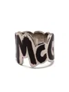 Alexander Mcqueen Graffiti Logo Ring