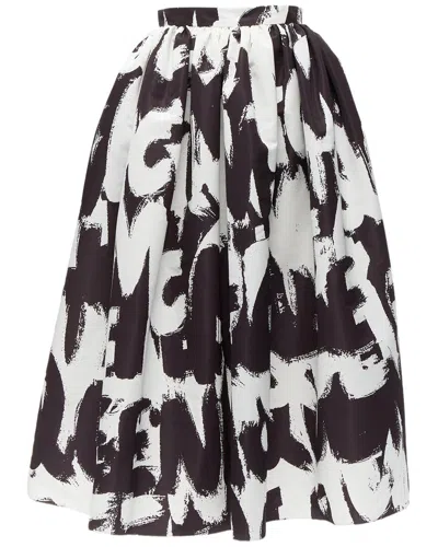 Alexander Mcqueen Graffiti Logo Skirt (authentic Pre-loved) In Brown