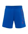 Alexander Mcqueen Graffiti Logo Swim Shorts In Blue