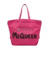 Alexander Mcqueen Graffiti-logo Tote Bag In Pink