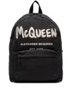 Alexander Mcqueen Alexander Mc Queen Graffiti Metropolitan Backpack In Black