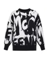 Alexander Mcqueen Graffiti Pint Sweatshirt In Black