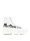 Alexander Mcqueen Tread Slick Canvas Sneakers In White