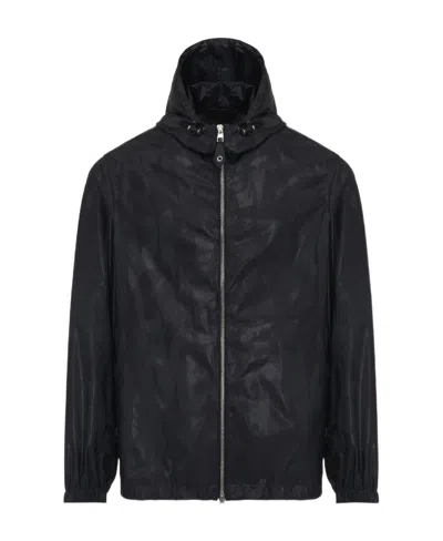 Alexander Mcqueen Graffiti Print Hooded Jacket In Black
