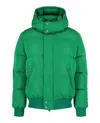 Alexander Mcqueen Graffiti Print Puffer Jacket In Green