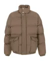Alexander Mcqueen Graffiti-print Puffer Jacket In Brown