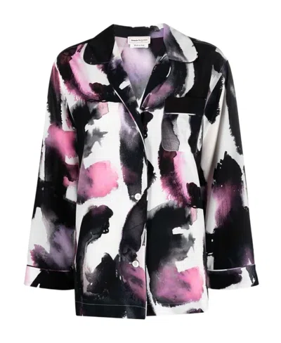 ALEXANDER MCQUEEN ALEXANDER MCQUEEN ABSTRACT PRINT BUTTON-UP SHIRT