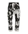 Alexander Mcqueen Graffiti-print Straight-leg Jeans In Black