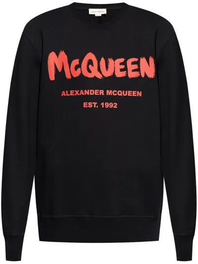 ALEXANDER MCQUEEN `GRAFFITI` PRINT SWEATSHIRT