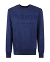 Alexander Mcqueen Graffiti Printed Sweater In Blue
