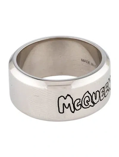 Pre-owned Alexander Mcqueen Graffiti Ring In Multi